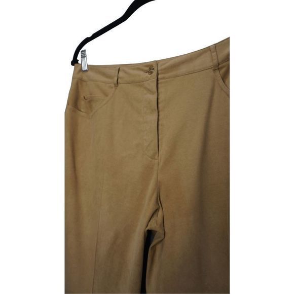 Women's Tan Suede Wide Leg‎ Dress Pants FA 05 GRP 1- Size 12 - Picture 8 of 9